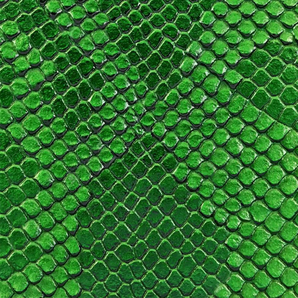 textura de pele de cobra verde. superfície de escamas de répteis e serpentes. recurso gráfico e plano de fundo. vetor