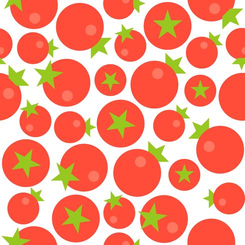 Tomate sem costura padrão, design plano para uso como papel de parede vetor