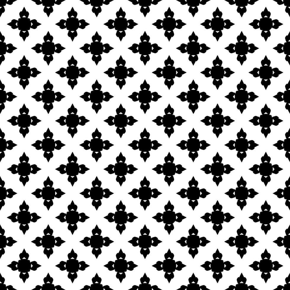 textura padrão de superfície preto e branco. design gráfico ornamental bw. ornamentos de mosaico. modelo de padrão. vetor