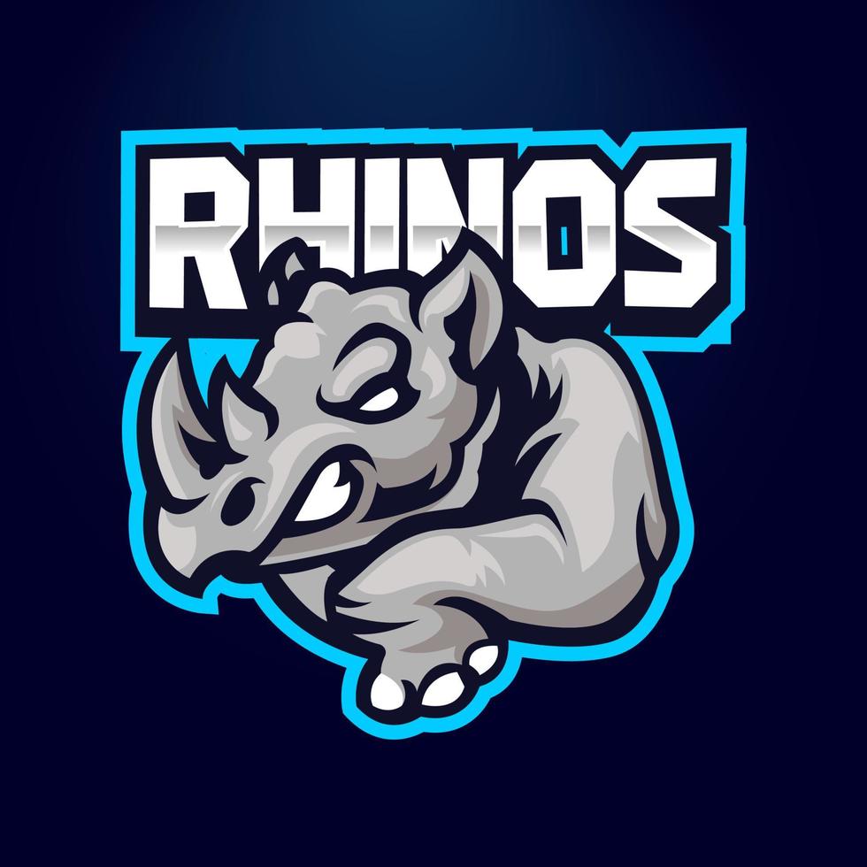 logotipo do rhinos esport vetor