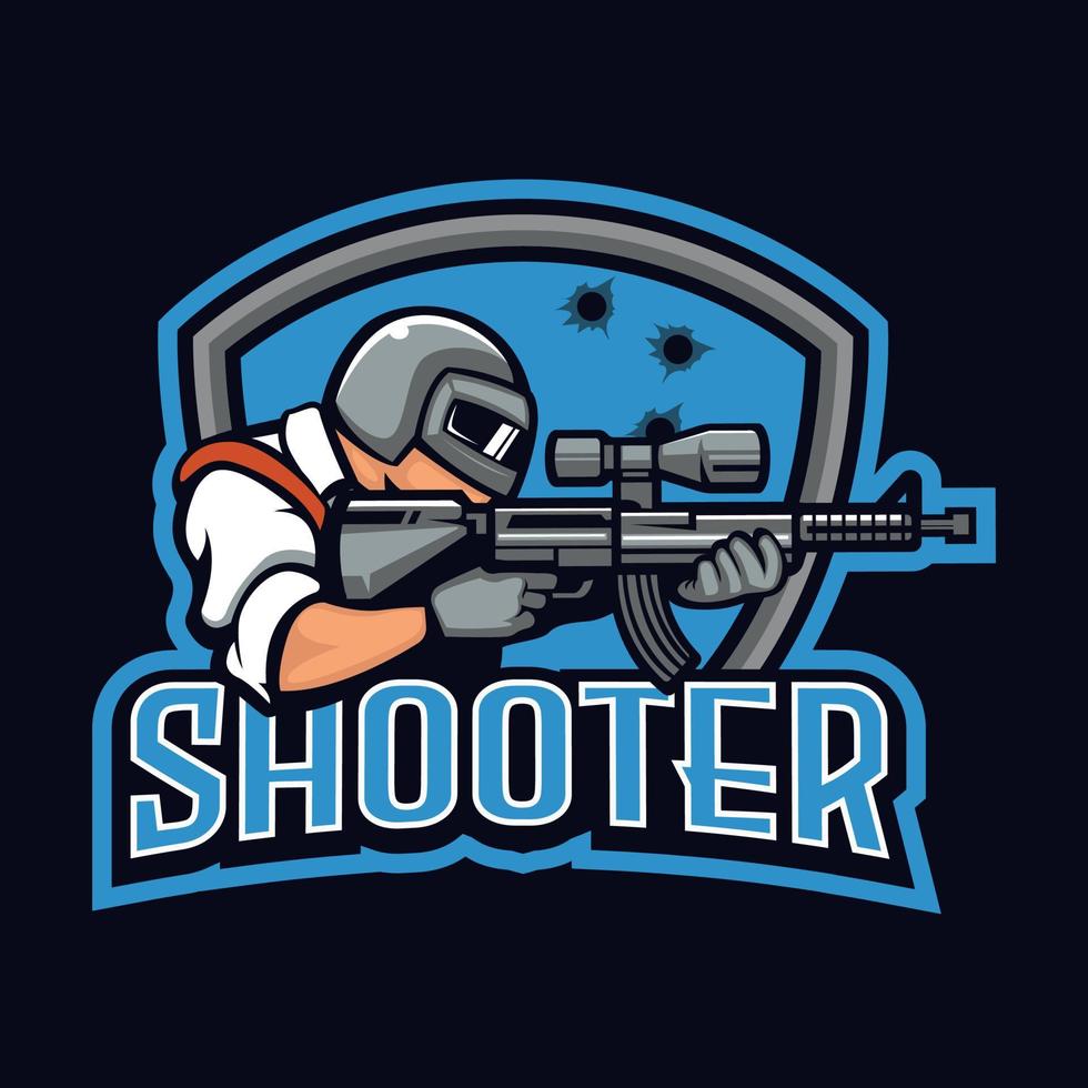 logotipo do shooter esport vetor