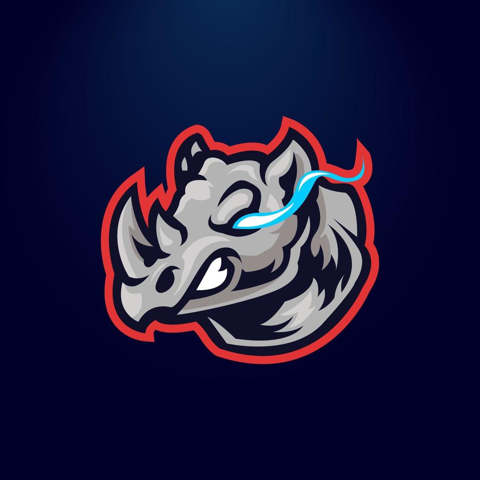 logotipo do rhinos esport vetor