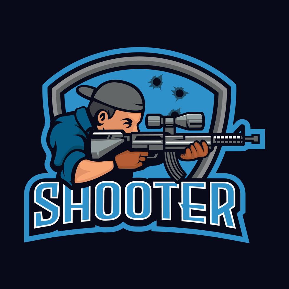 logotipo do shooter esport vetor