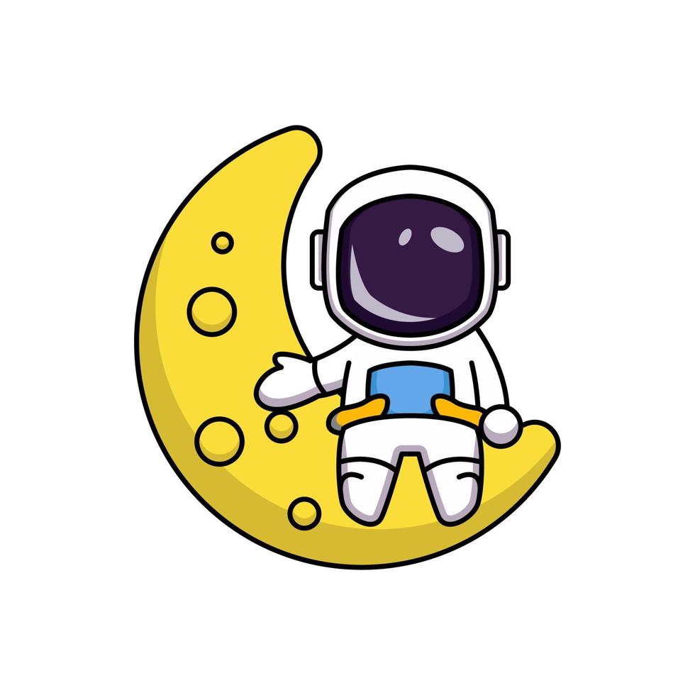 mascote astronauta fofo vetor