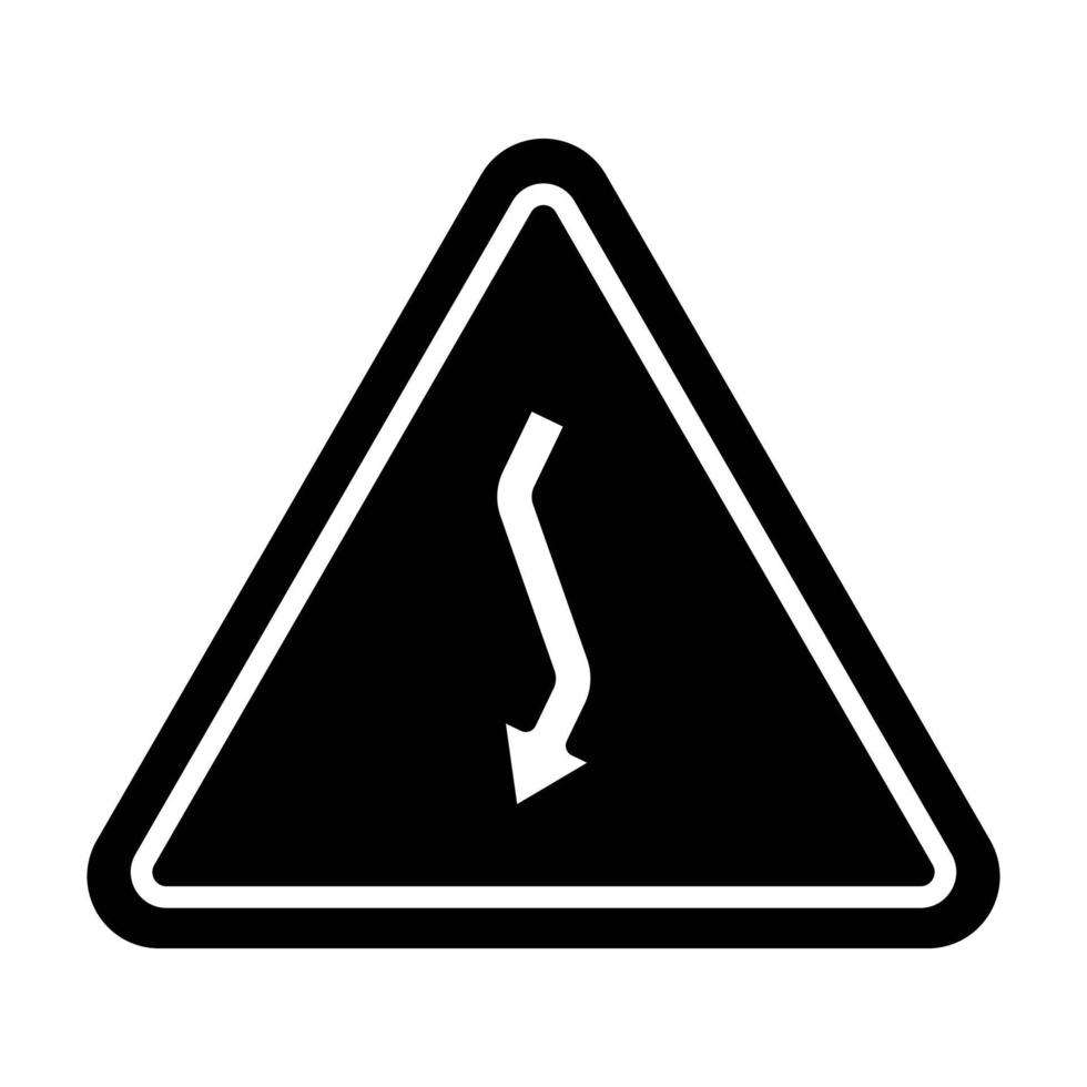 ícone de glifo de perigo vetor