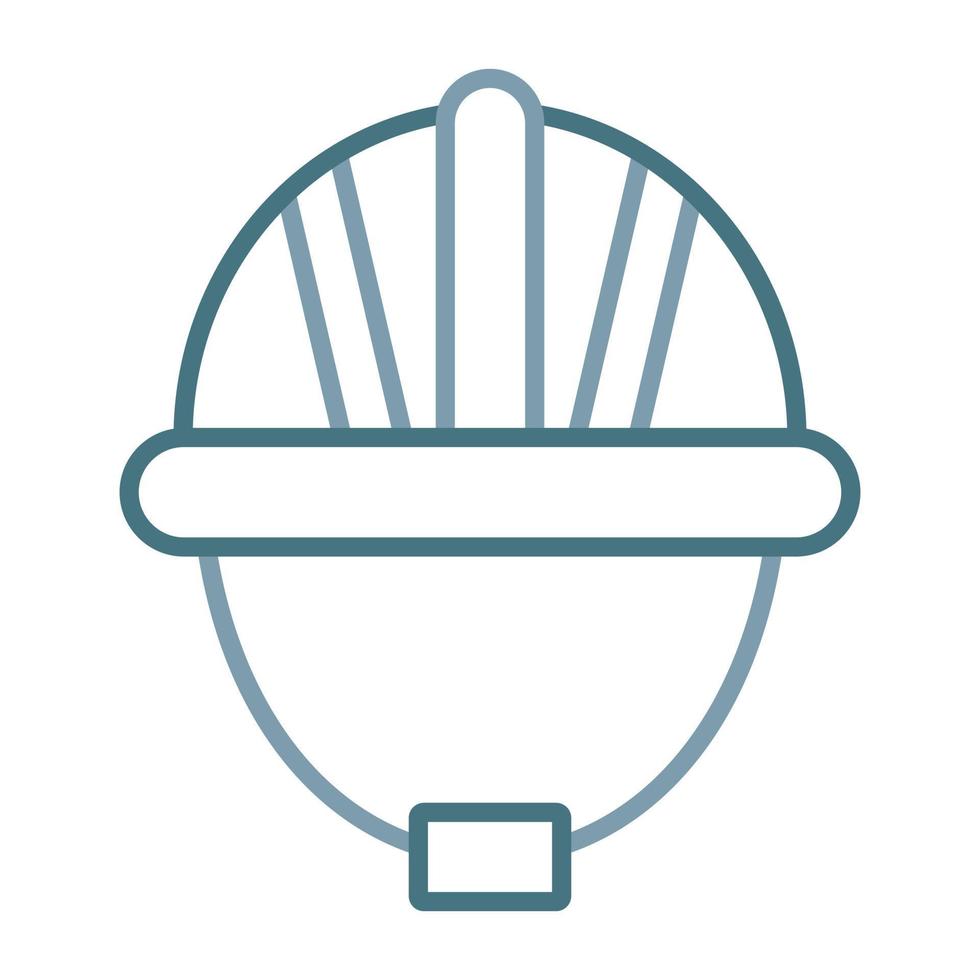 ícone de duas cores de linha de capacete vetor