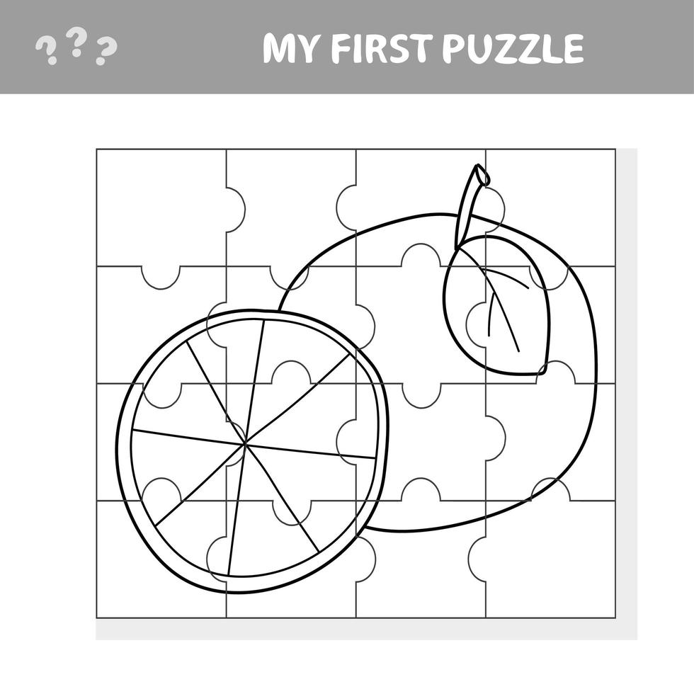 Use o quebra-cabeça e restaure a imagem. jogo de papel para crianças. o  nível fácil. meu primeiro quebra-cabeça e livro para colorir
