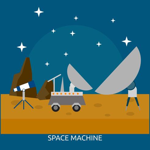 Ilustração conceitual de máquina espacial vetor