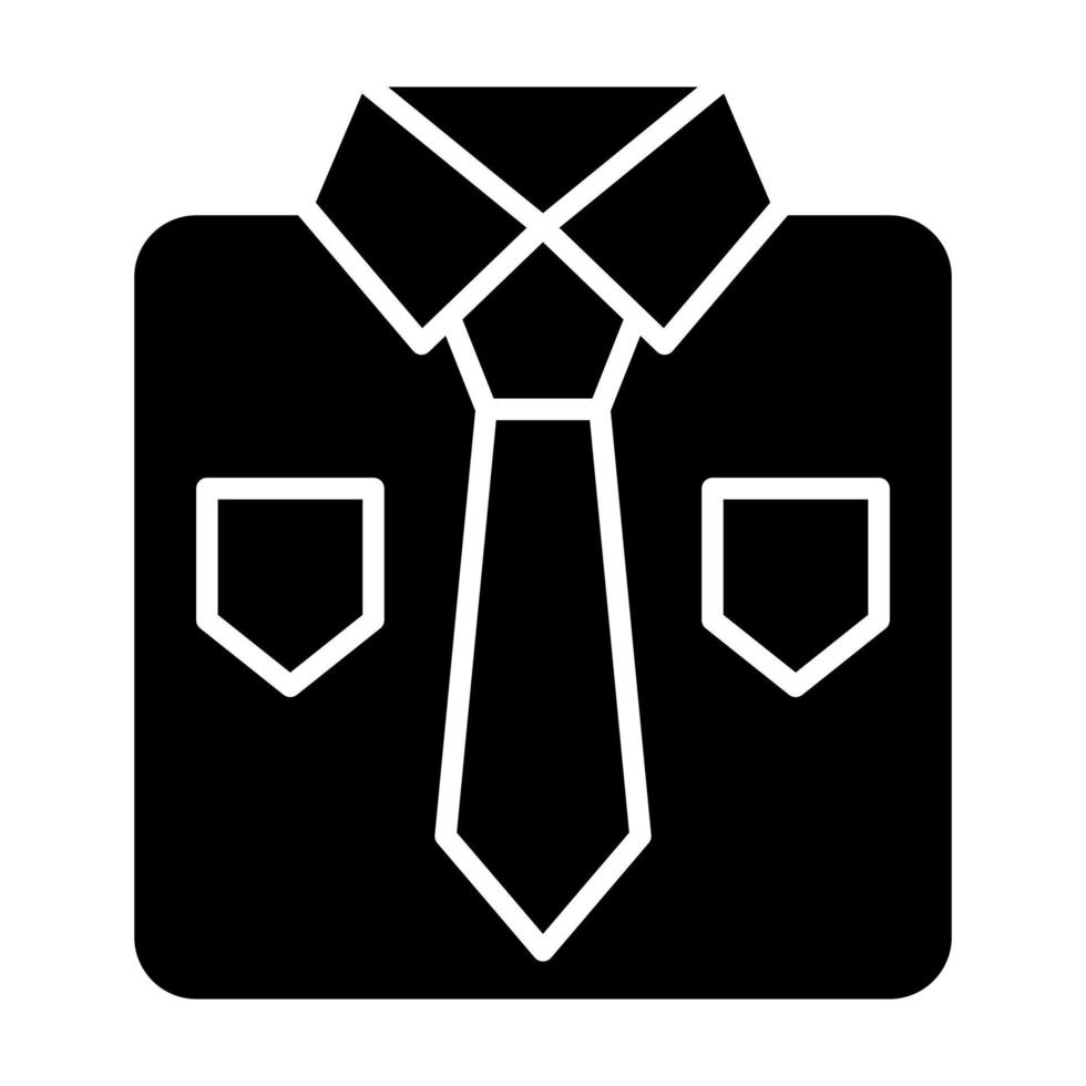 ícone de glifo de camisa de negócios vetor