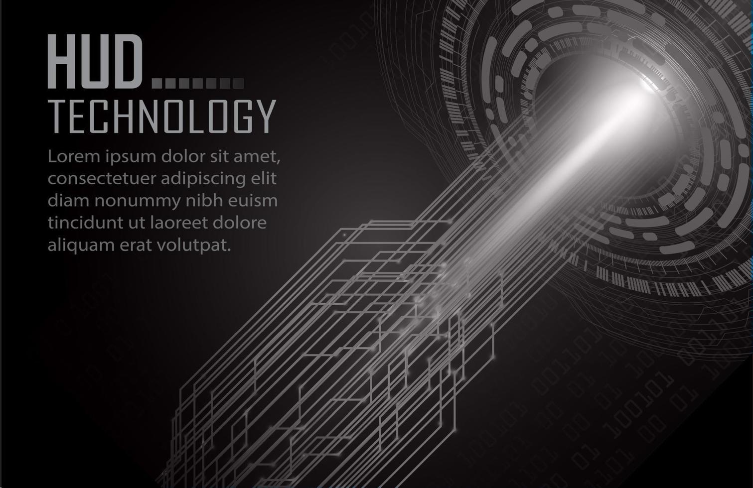 fundo de conceito de tecnologia futura de circuito cibernético vetor