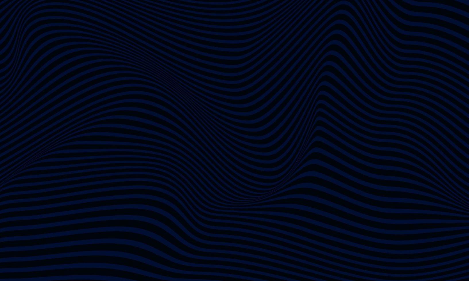 fundo de listra abstrato em preto e azul com padrão de linhas onduladas. vetor