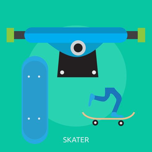 Ilustração conceitual de skate Design vetor