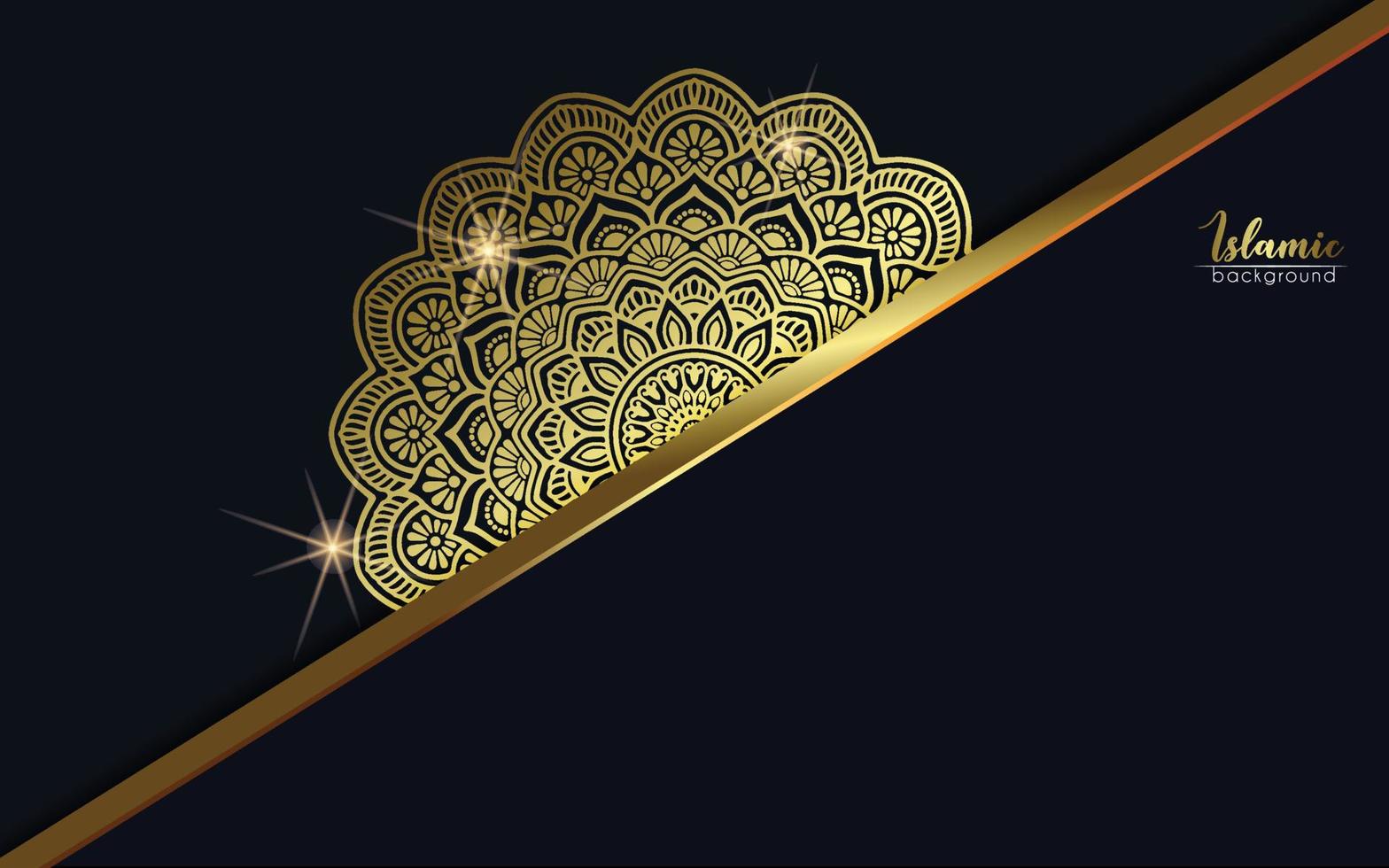 fundo de mandala de luxo com padrão árabe dourado estilo oriental islâmico. mandala decorativa do estilo ramadan. mandala para impressão, cartaz, capa, folheto, panfleto, banner vetor