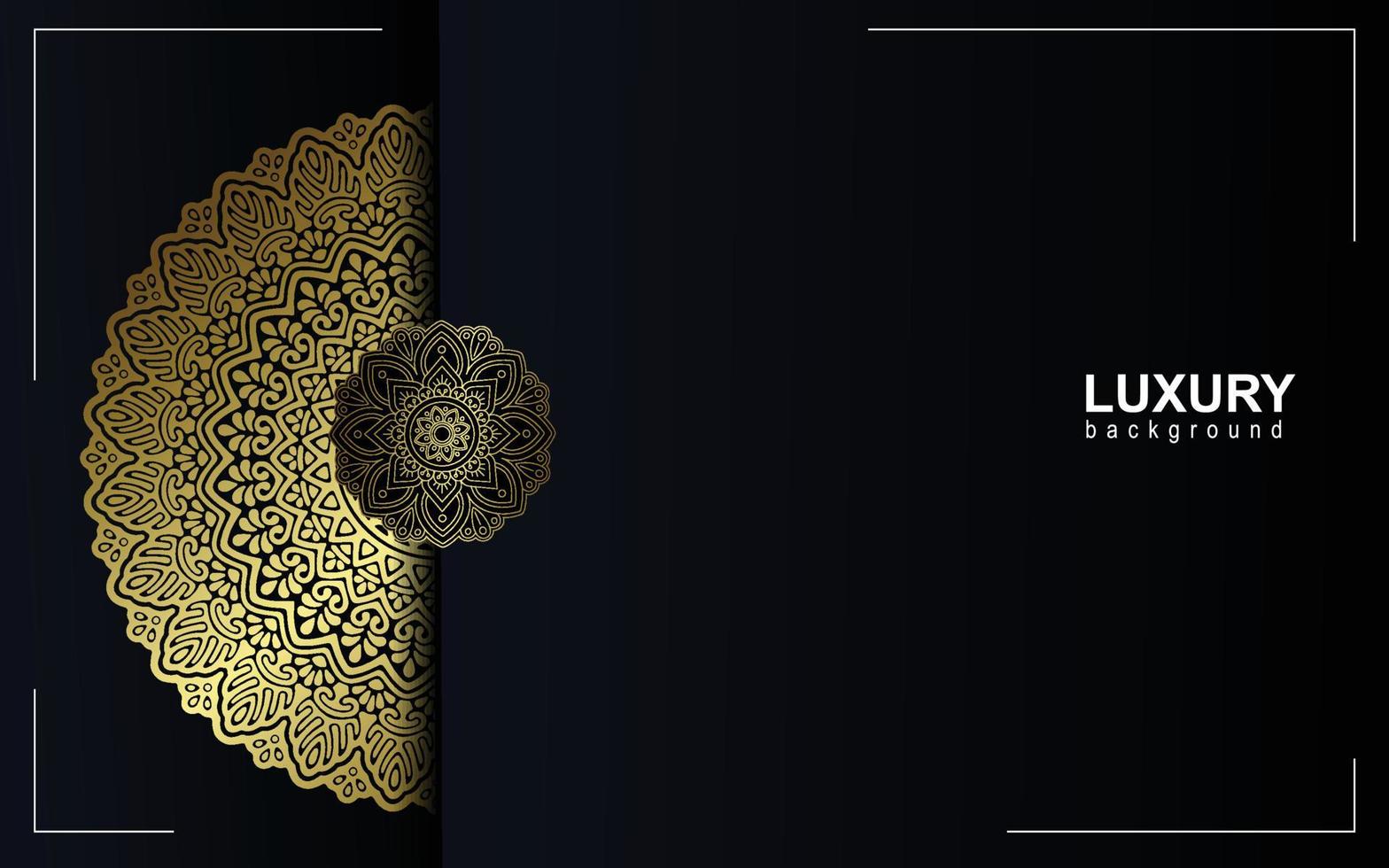 fundo de mandala de luxo com padrão árabe dourado estilo oriental islâmico. mandala decorativa do estilo ramadan. mandala para impressão, cartaz, capa, folheto, panfleto, banner vetor