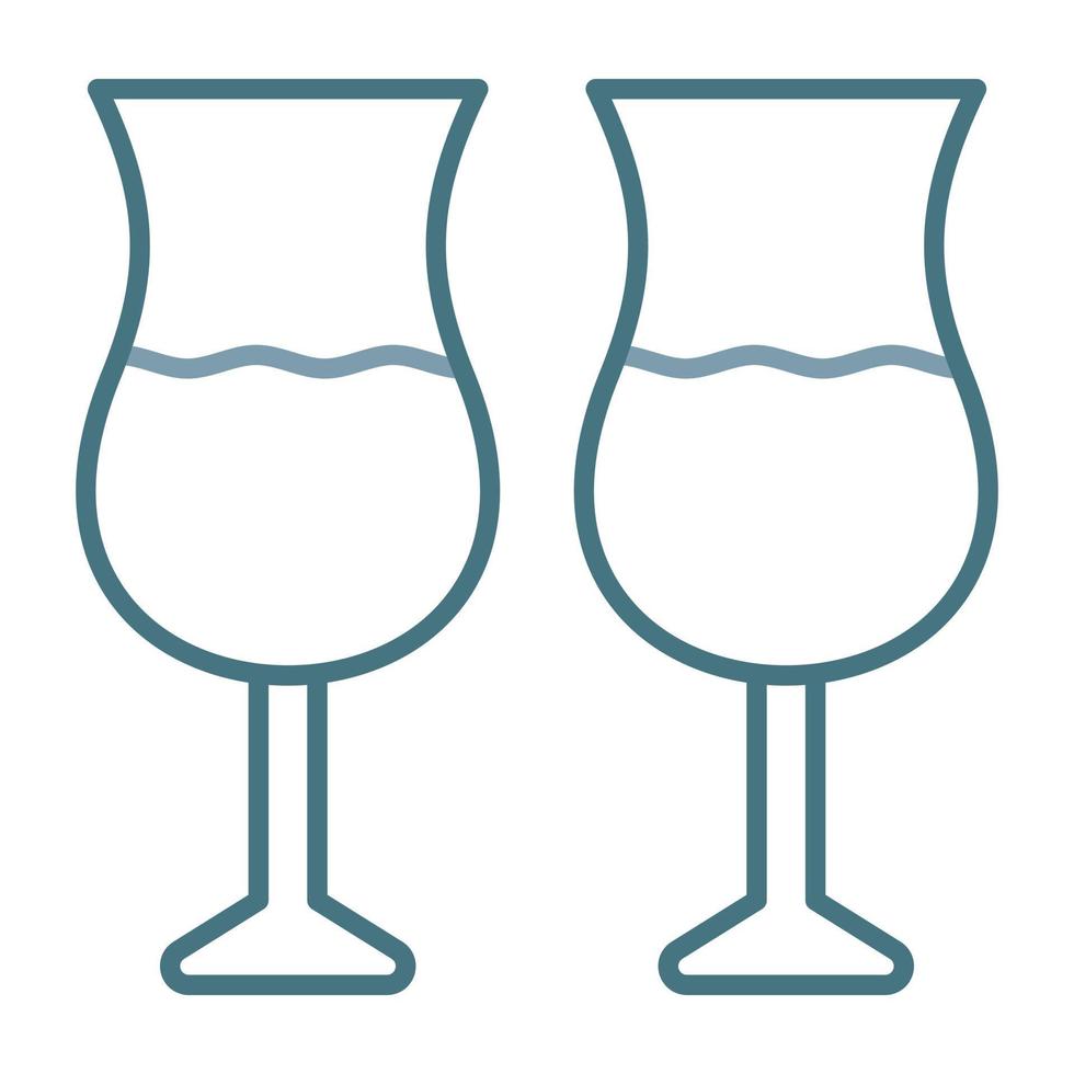 ícone de duas cores da linha de bebidas vetor