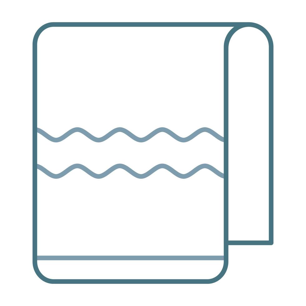 ícone de duas cores de linha de toalha vetor