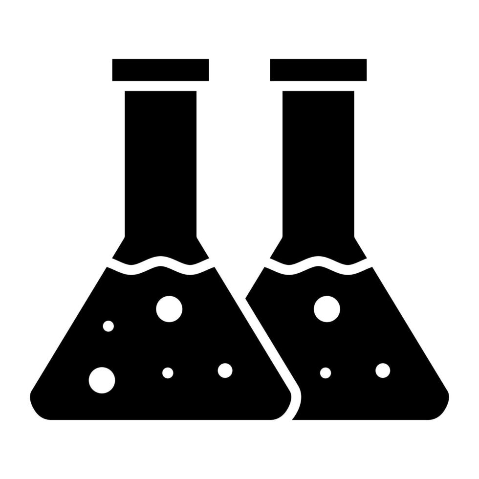 ícone de glifo de frascos vetor