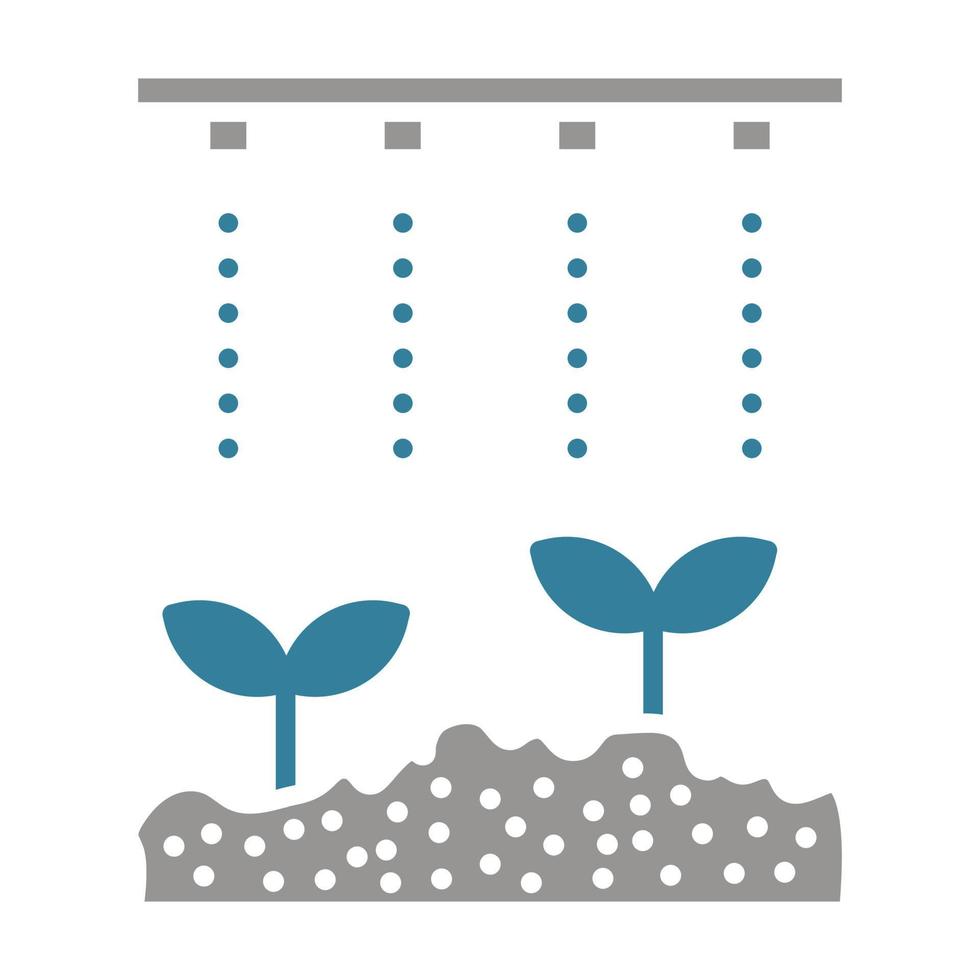 ícone de duas cores de glifo de irrigação vetor