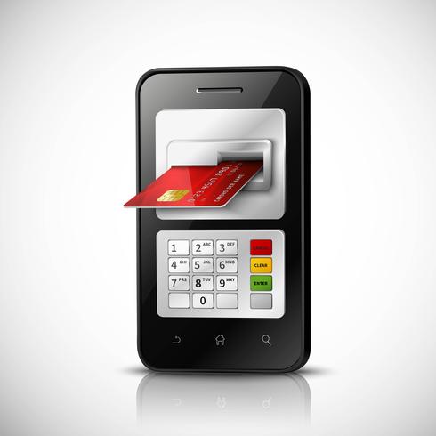 Conceito de Mobile Banking vetor