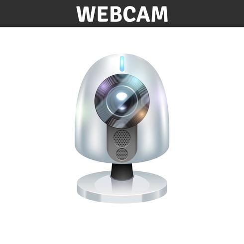 Ilustração de webcam branca vetor