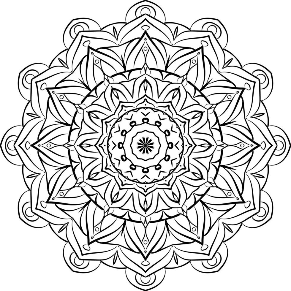 mandala preta para design vetor