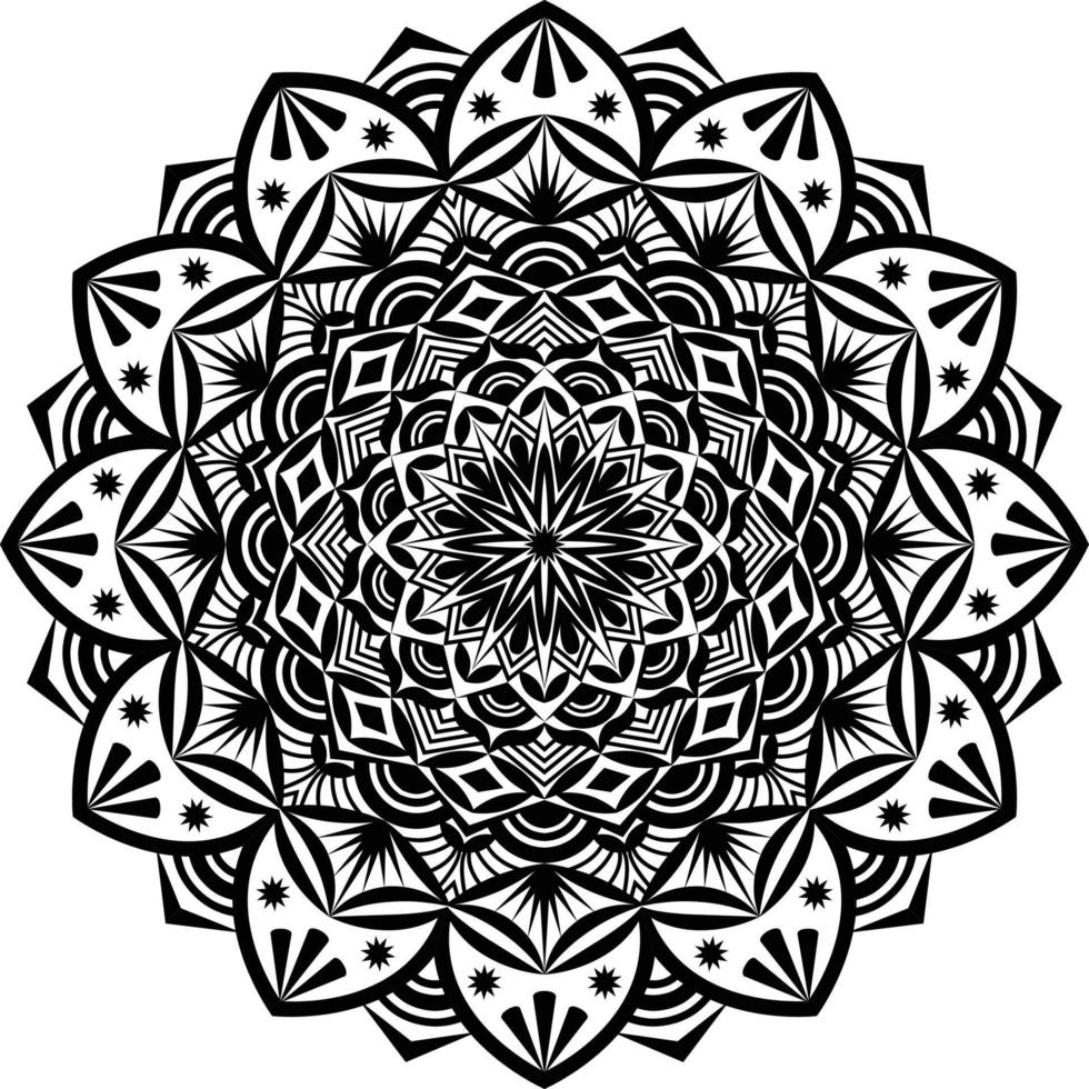 mandala preta para design vetor