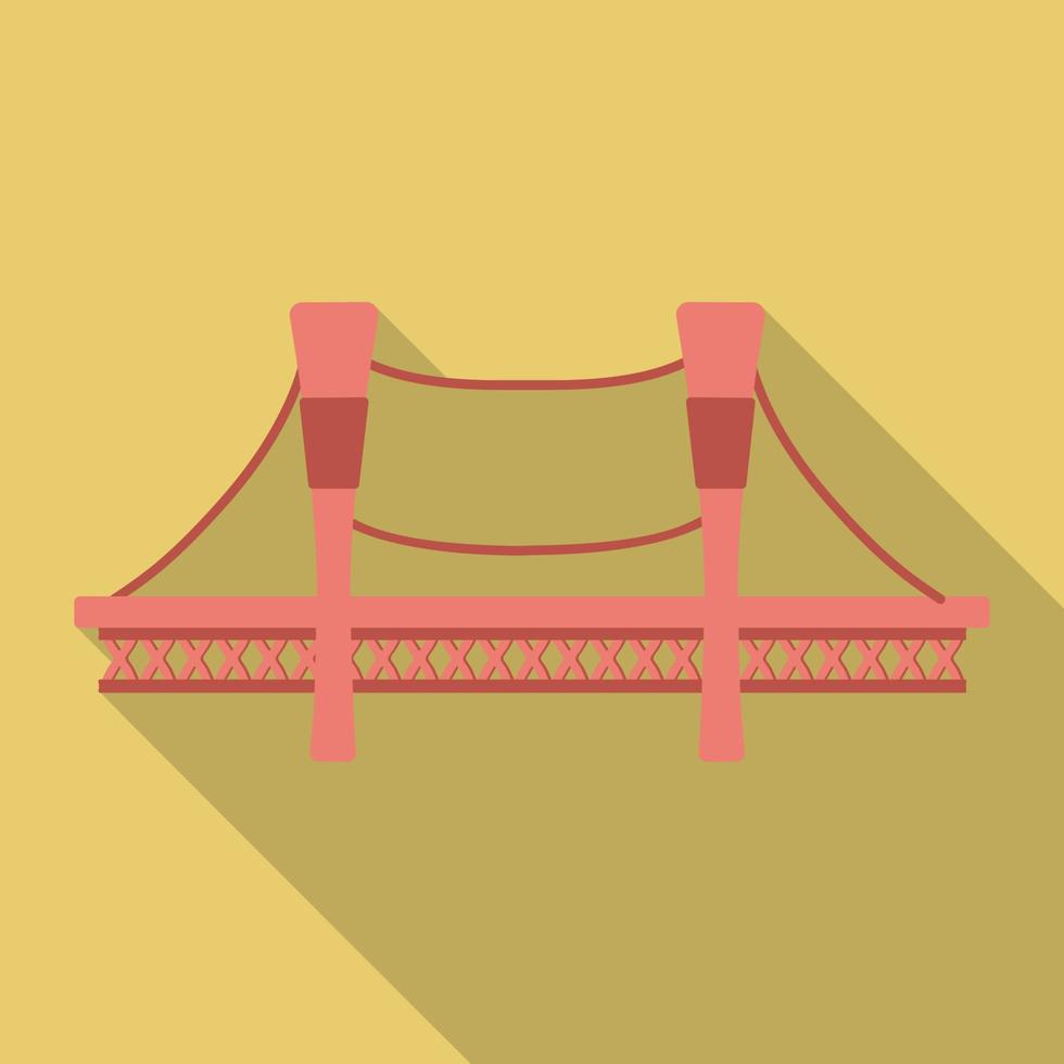 ícone da ponte vermelha. ilustração vetorial vetor