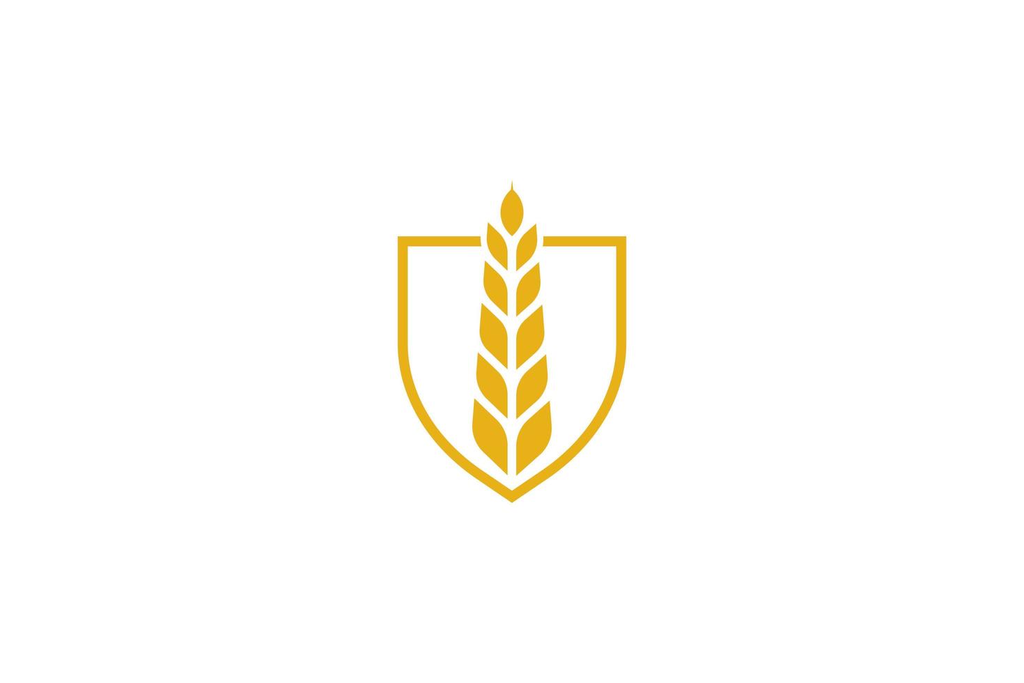 vetor de design de modelo de logotipo de trigo, ilustração de ícone