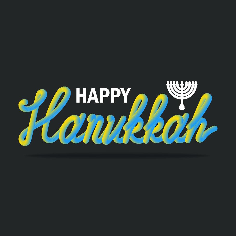 banner de saudação hanukkah vetor