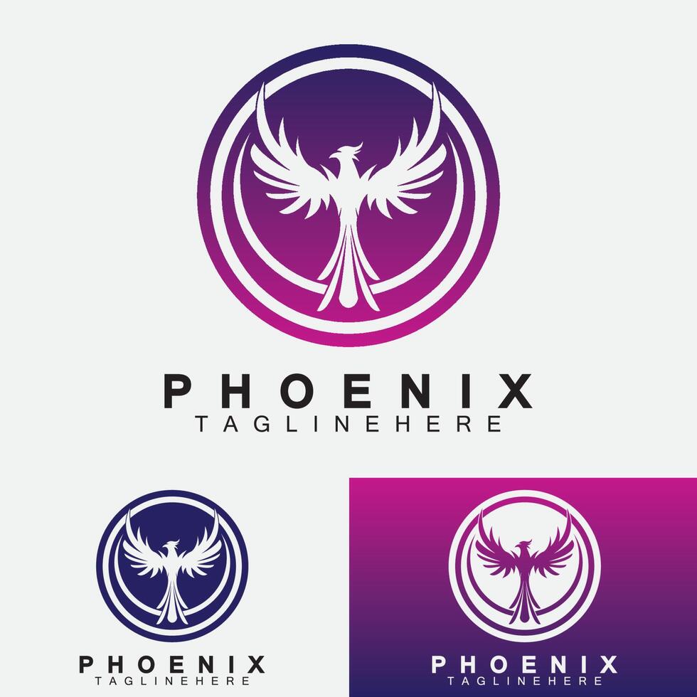 modelo de design de ilustração vetorial de logotipo de Phoenix vetor