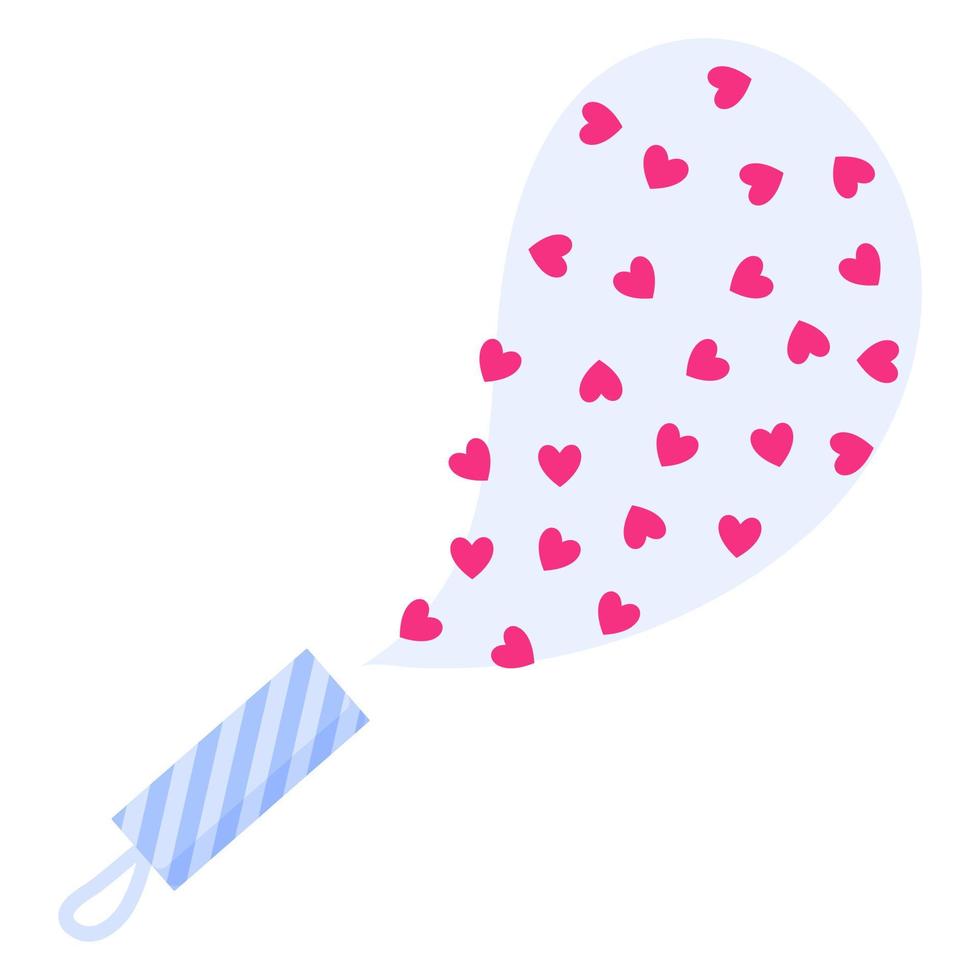 biscoito de confete ou fogos de artifício com um coração. conceito de casamento e dia dos namorados. vetor