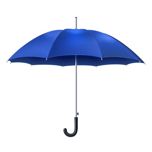 Guarda-chuva azul realista vetor