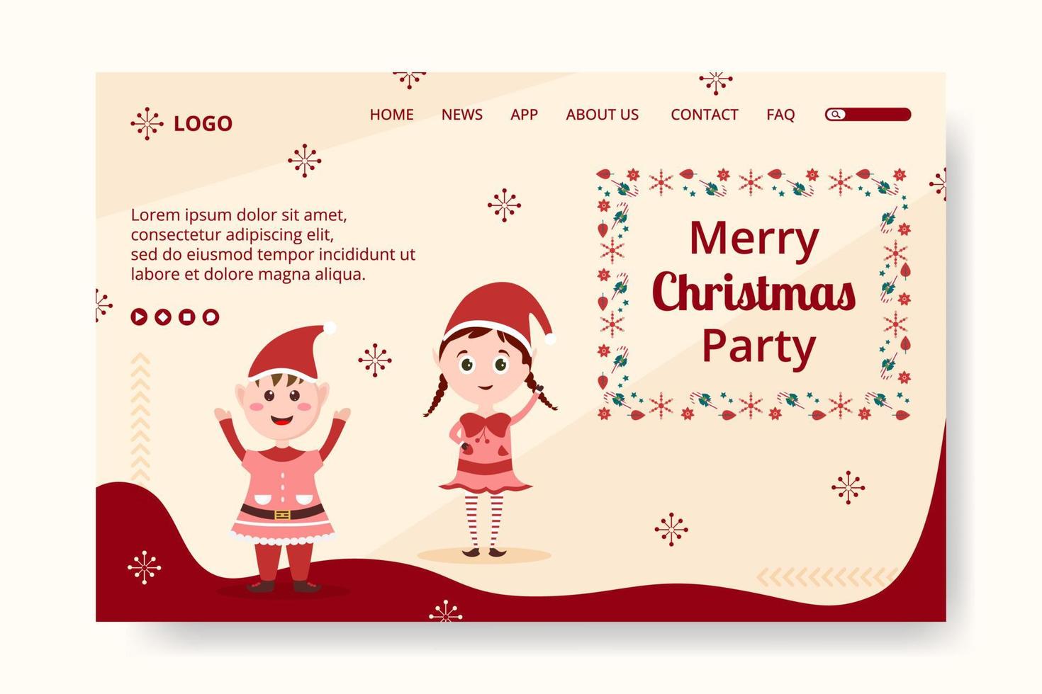 feliz natal dia pós modelo design plano ilustração editável de fundo quadrado adequado para mídia social, cartão, saudações e anúncios de internet na web vetor