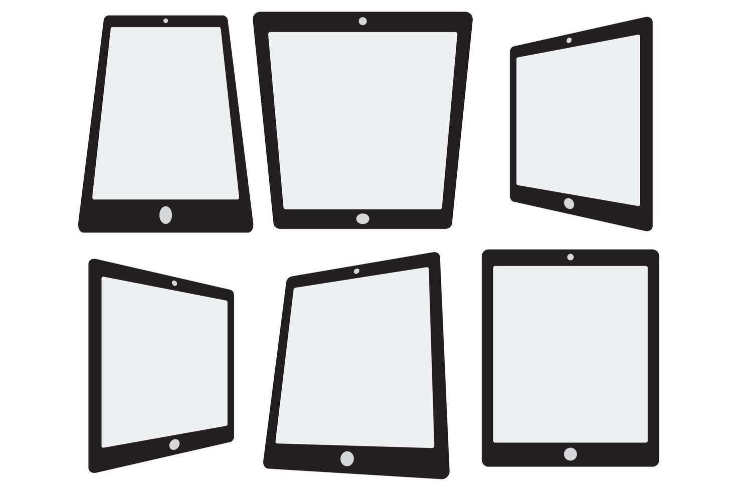 conjunto de tablet pc, maquete. dispositivos digitais modernos vetor
