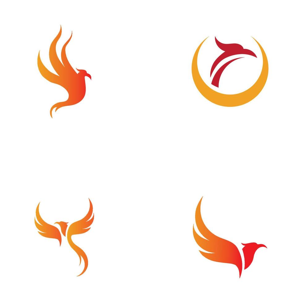 ilustração em vetor design de logotipo phoenix