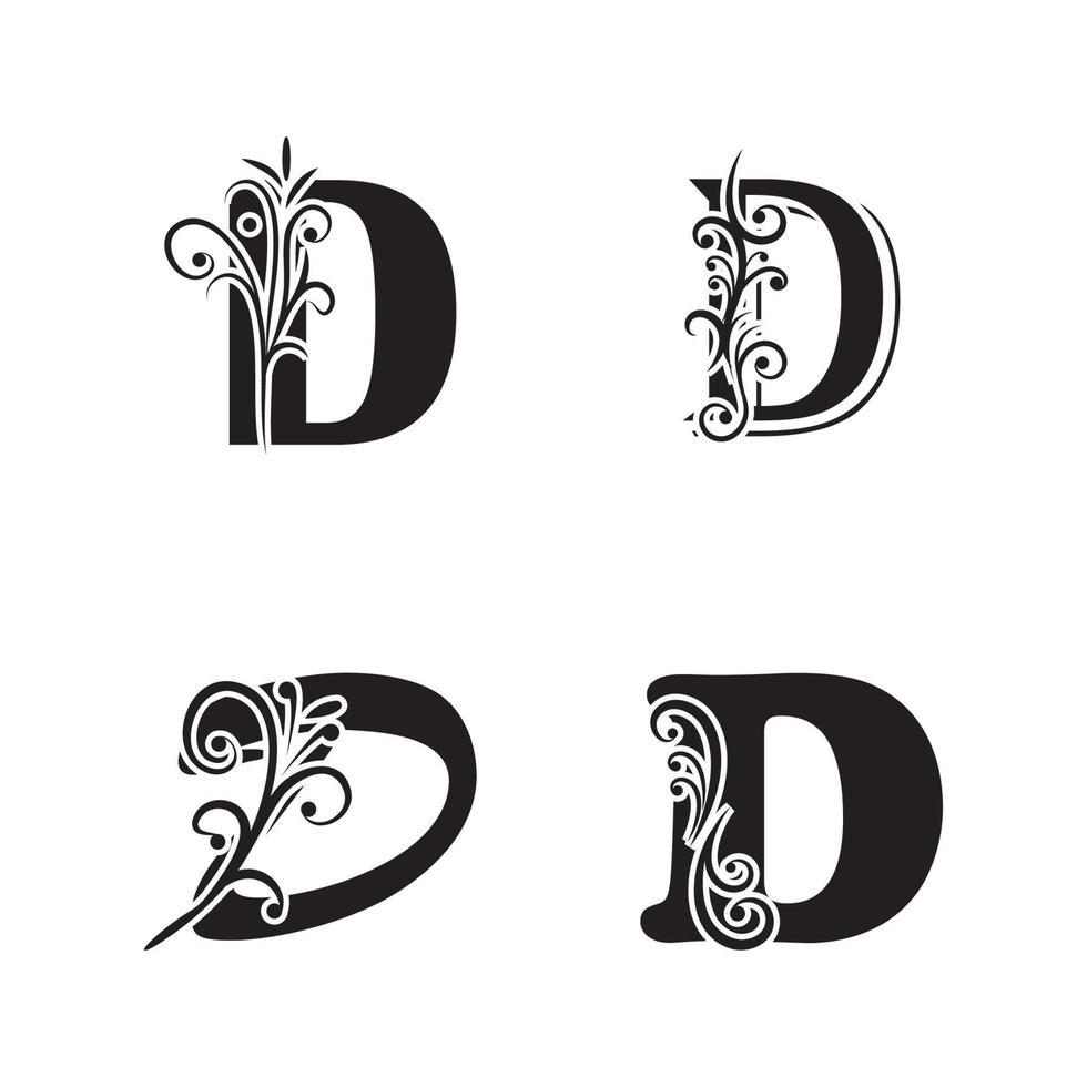 letra d logotipo modelo vetor ícone design