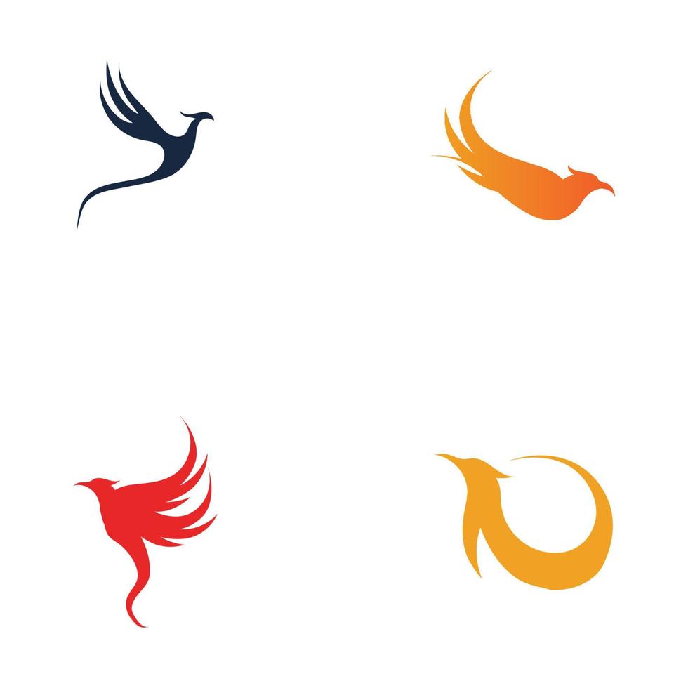 ilustração em vetor design de logotipo phoenix