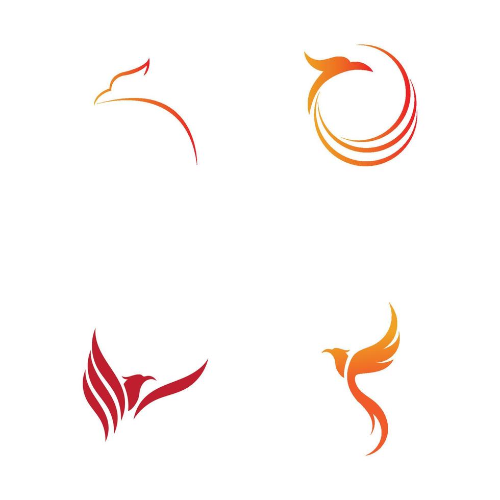 ilustração em vetor design de logotipo phoenix