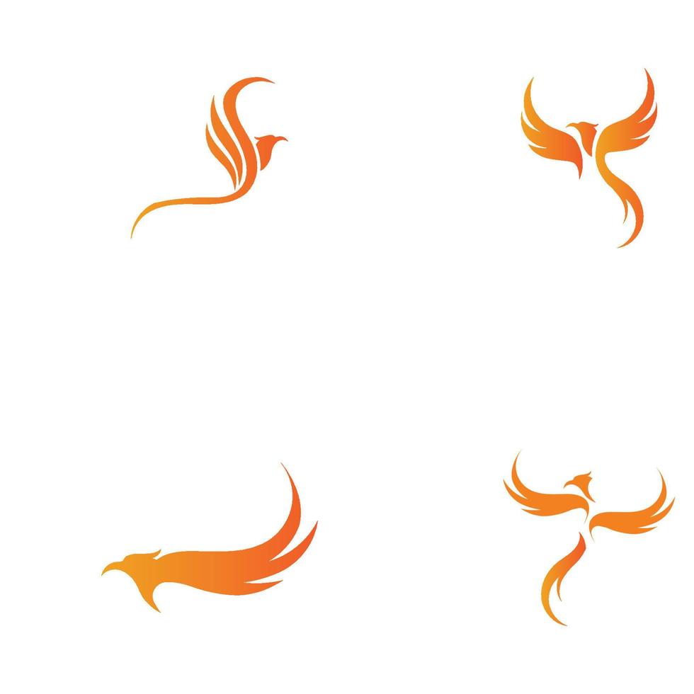 ilustração em vetor design de logotipo phoenix