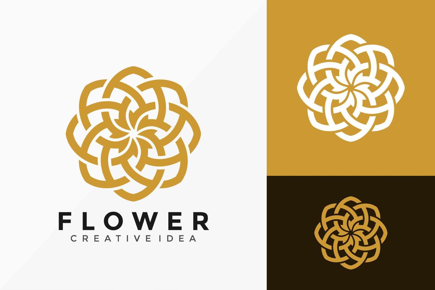 luxo linha arte beleza flor logo vector design. emblema abstrato, conceito de projetos, logotipos, elemento de logotipo para modelo.