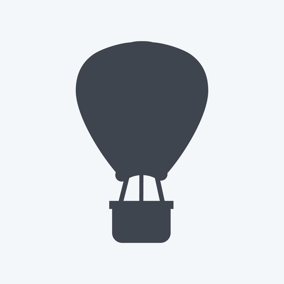 ícone balão de ar - estilo glifo - ilustração simples, traço editável vetor