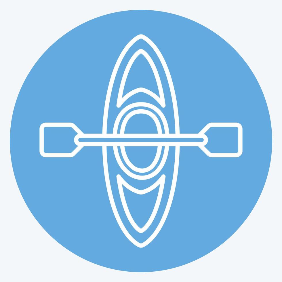 ícone de barco - estilo olhos azuis - ilustração simples, traço editável vetor