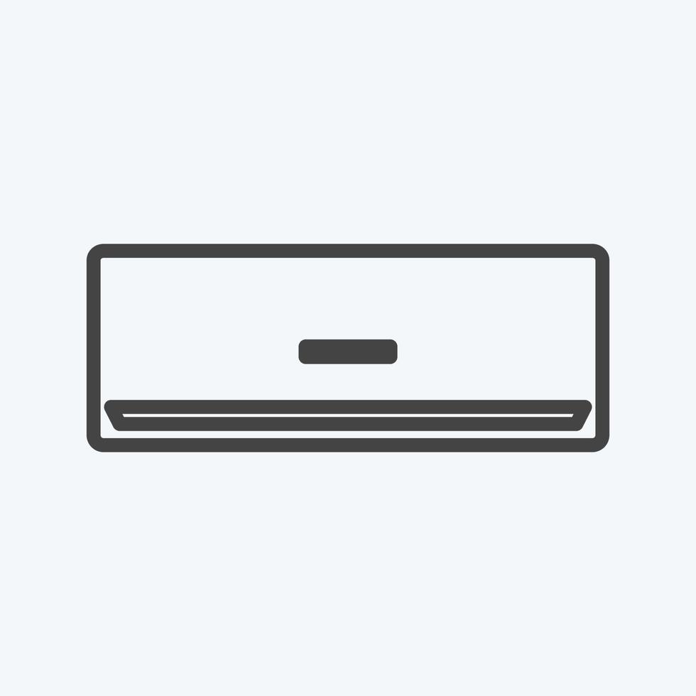 ícone condicionador de ar - estilo de linha - ilustração simples, traço editável vetor