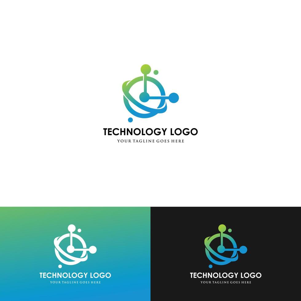 modelo de logotipo de vetor para identidade corporativa. sinal de chip abstrato. rede, ilustração do conceito de tecnologia de internet. elemento de design