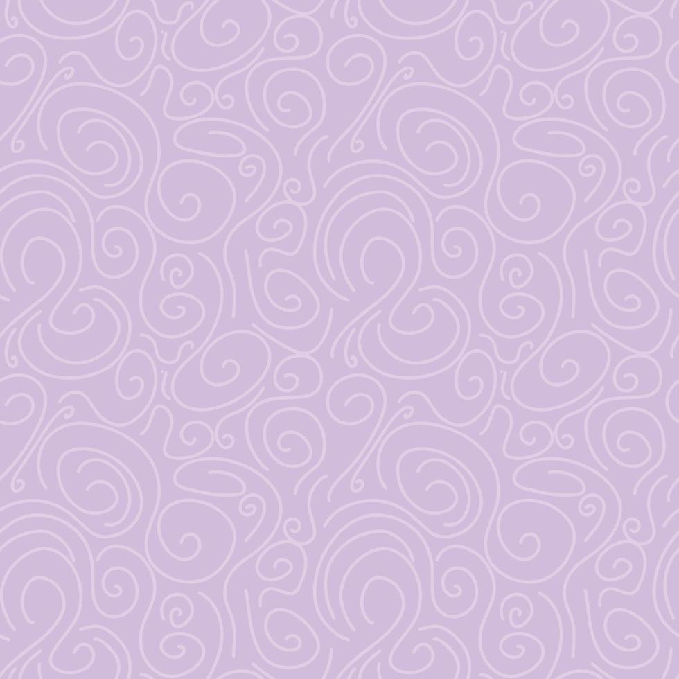 suaves linhas circulares de lavanda padrão sem emenda de pincelada desenhada à mão. vetor doodle padrão infinito para modelo de papel digital de embrulho de têxteis