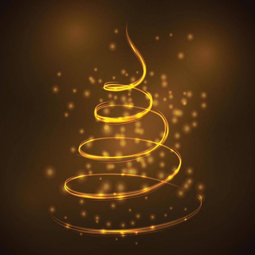 feliz ano novo 2022 e árvore de Natal de fundo vector luz.