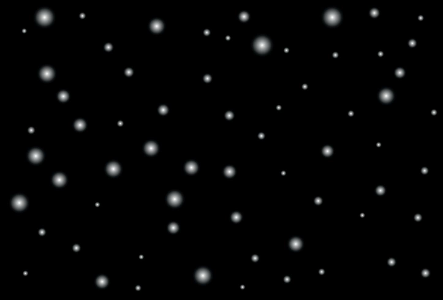 desenho de flocos de neve em um fundo preto. vetor
