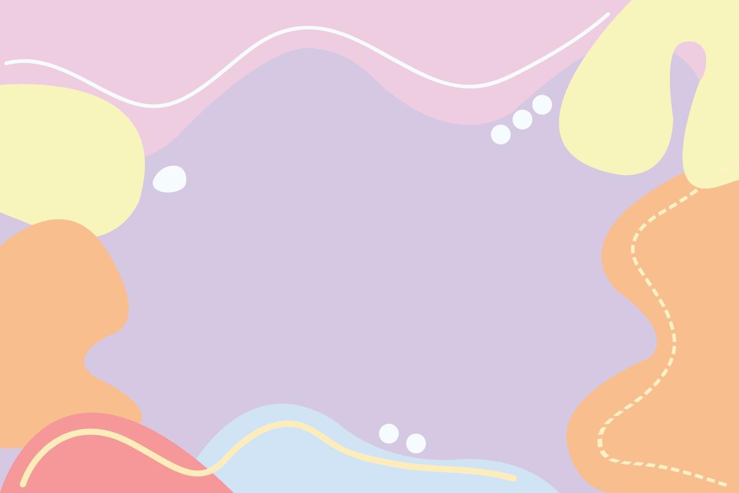 abstrack linha ondas padrão pastel colorido fundo com formas vetor