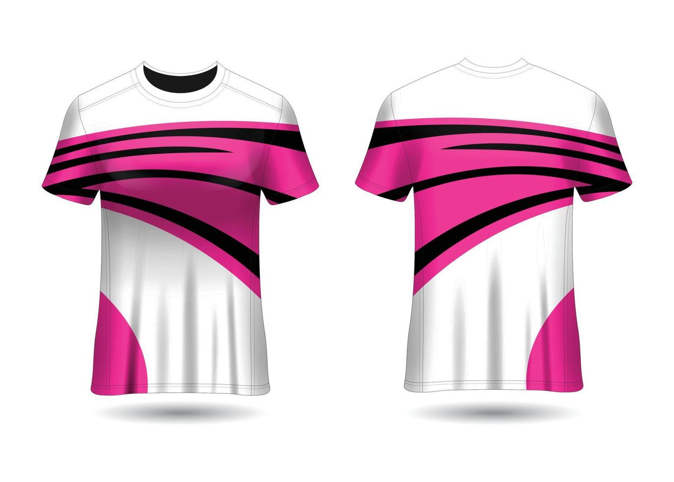 modelo de design de camisa de corrida esportiva para vetor de uniformes de equipe