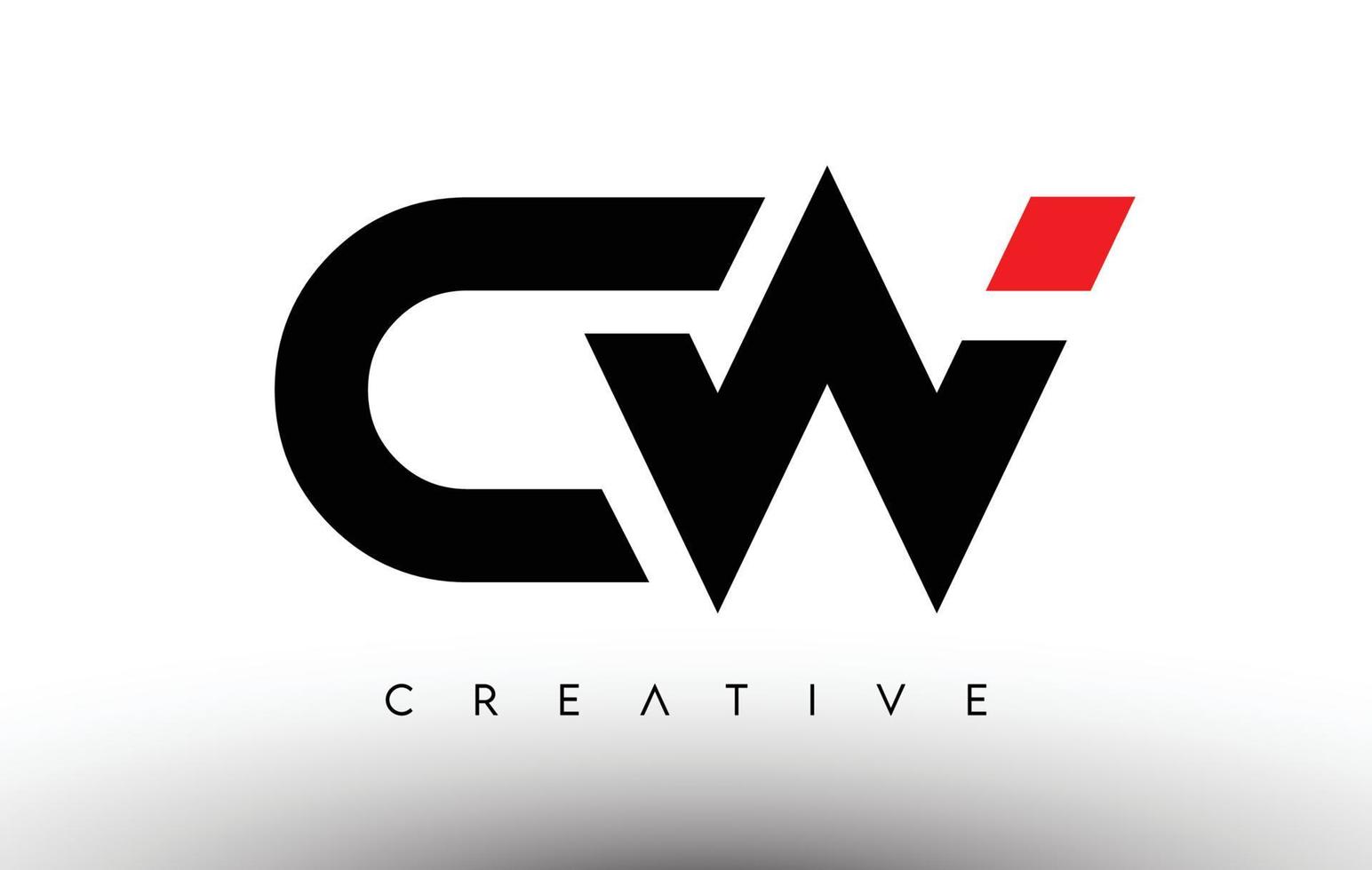 cw design de logotipo de carta moderna criativa. vetor de logotipo de letras de ícone cw